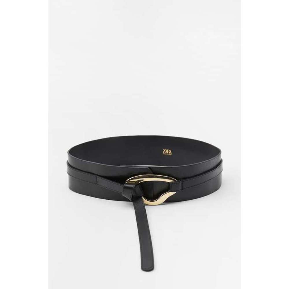 Zara Black Belt with Gold Buckle